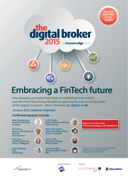 Embracing a FinTech future 25 June 2015