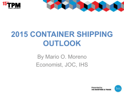 2015 CONTAINER SHIPPING OUTLOOK