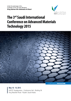 The 3rd Saudi International Conference on Advanced Materials