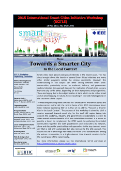 Towards a Smarter City In the Local Context