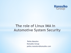 The Role of Linux IMA in Automotive System Security