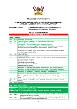 DETAILED PROGRAMME - Events