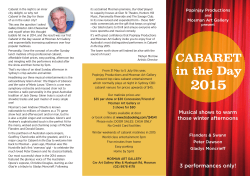 Cabaret in the Day 2015 Flyer