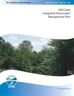 Still Creek Integrated Stormwater Management Plan