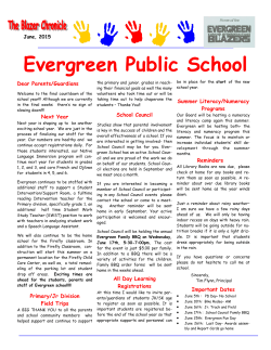 June 2015 Newsletter - Evergreen Public School