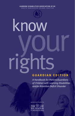 Know Your Rights - Learning Disabilities Association