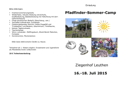 Pfadfinder-Sommer-Camp Ziegenhof Leuthen 16.