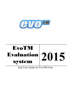 EvoTM Evaluation system