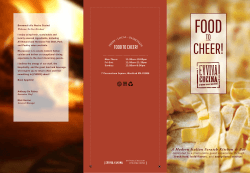 FOOD TO CHEER! - Evviva Cucina