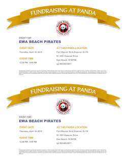 April 30 Panda Flyer - Ewa Beach Pirates Baseball Club