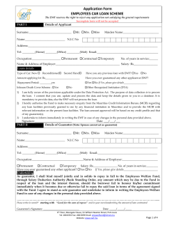 Application form Car Loan (With 1 guarantor)