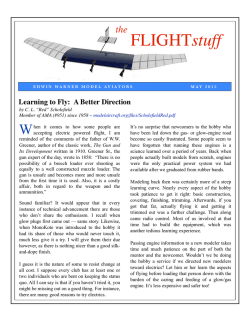 May 2015 - Edwin Warner Model Aviators