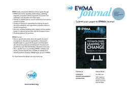 Find the EWMA Journal info folder for authors here