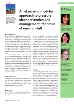An eLearning modular approach to pressure ulcer