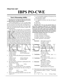 5.Practice Set IBPS CWE PO-IV