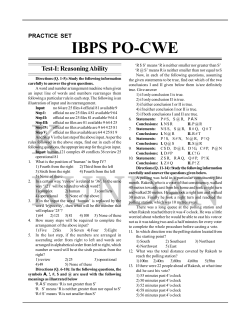 9.Practice Set IBPS CWE PO-IV
