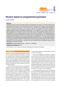 Parsers based on programmed grammars