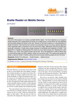 Braille Reader on Mobile Device