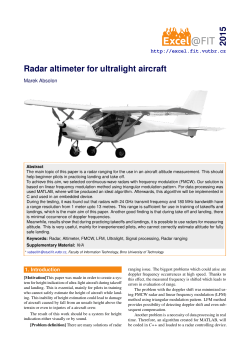 Radar altimeter for ultralight aircraft