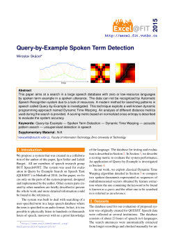 Query-by-Example Spoken Term Detection