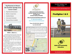 Firefighter I & II Brochure - Adult & Community Education