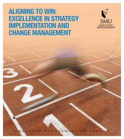 excellence in strategy implementation and change management