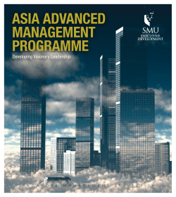 ASIA ADVANCED MANAGEMENT PROGRAMME