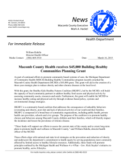 Macomb County Health receives $45000 Building Healthy