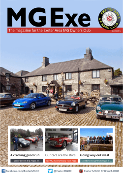 MG EXE April 2015 - Exeter MG Owners Club