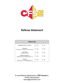 Referee Statement - CFSE / CFSP - Certified Functional Safety Expert
