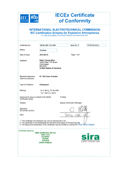IECEx Sira Certification EL100