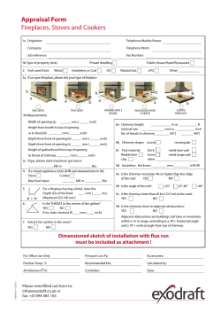 Appraisal Form Fireplaces, Stoves and Cookers