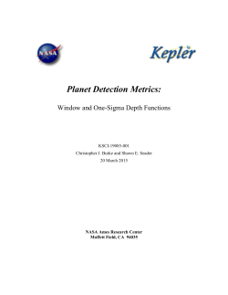 Planet Detection Metrics: