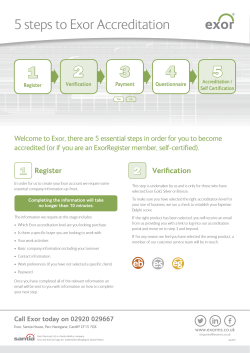 5 steps to Exor Accreditation