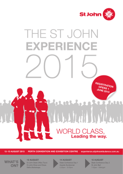 THE ST JOHN - St John Experience 2015