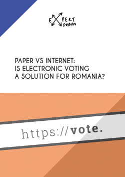 PAPER VS INTERNET: IS ELECTRONIC VOTING A SOLUTION FOR ROMANIA