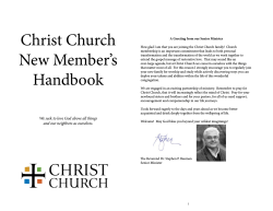 New Members` Handbook - Explore Membership at Christ