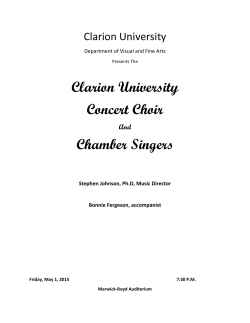 Spring Choral Concert Program