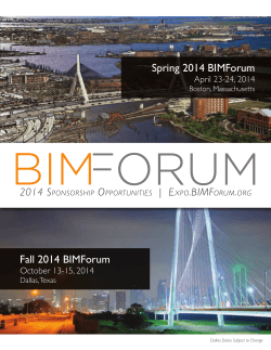 Spring 2014 BIMForum Fall 2014 BIMForum
