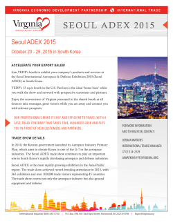 SEOUL ADEX 2015 - Virginia Economic Development Partnership