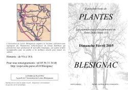 blesignac 2015 - Exposition-vente de PLANTES
