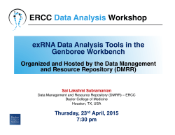 exRNA Data Analysis Tools in the Genboree Workbench