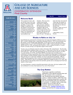 UACE Pinal Quarterly Newsletter May 2015