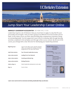 Jump-Start Your Leadership Career Online