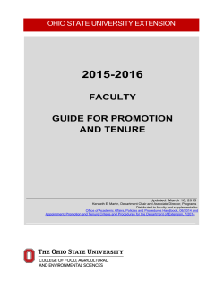 faculty guide for promotion and tenure