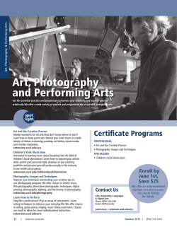 Art, Photography and Performing Arts