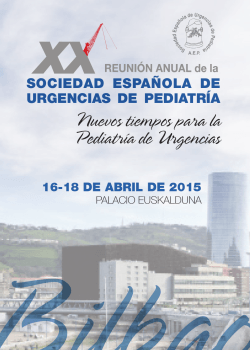 Nuevos tiempos para la PediatrÃ­a de Urgencias