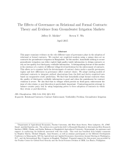The Effects of Governance on Relational and