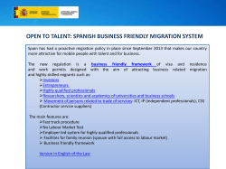 open to talent: spanish business friendly migration system