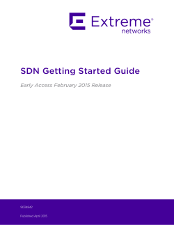 SDN Getting Started Guide